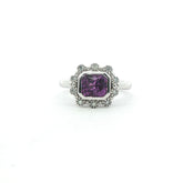 Purple Sapphire and Diamond Ring